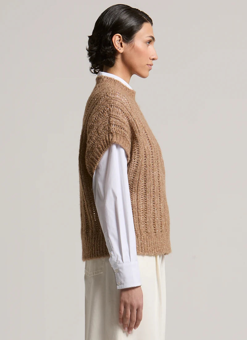 Saturn Sand Alpaca Vest