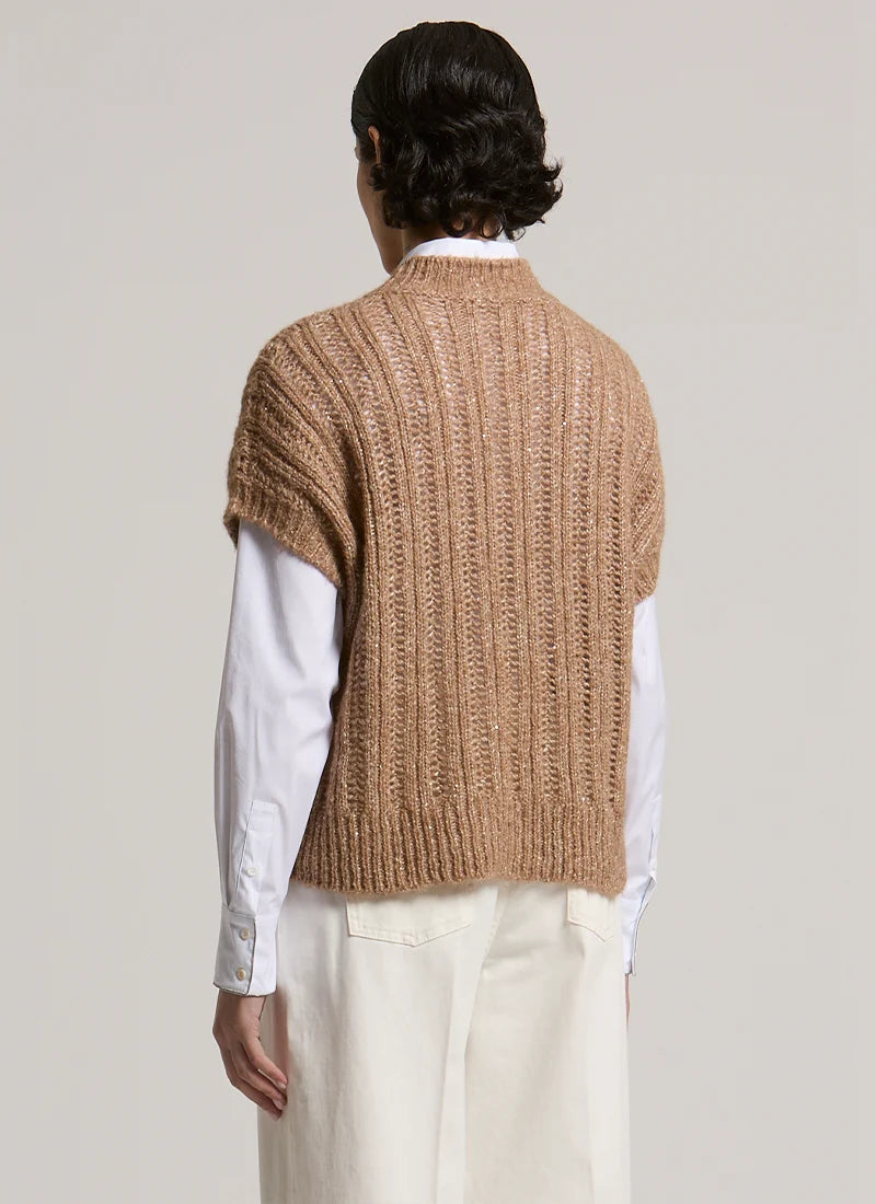 Saturn Sand Alpaca Vest
