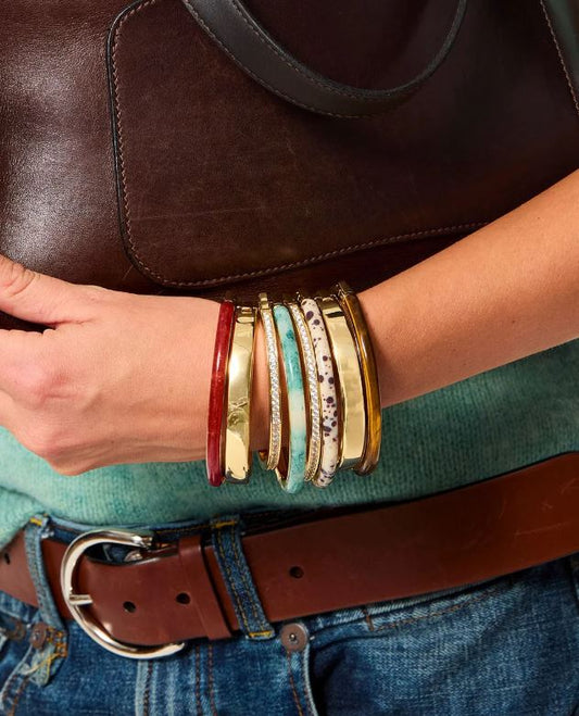 The Pave Stone Hinged Bracelet Duo
