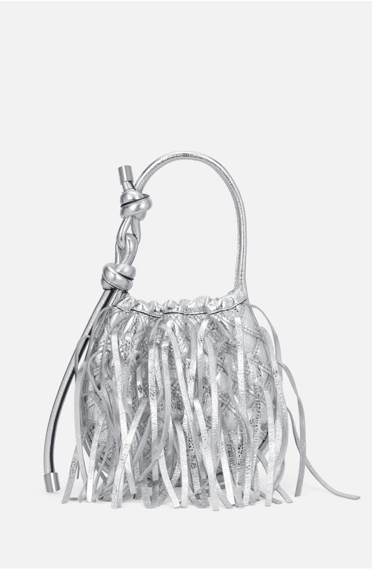 Silver Fringe Ina Mini Polti Crossbody
