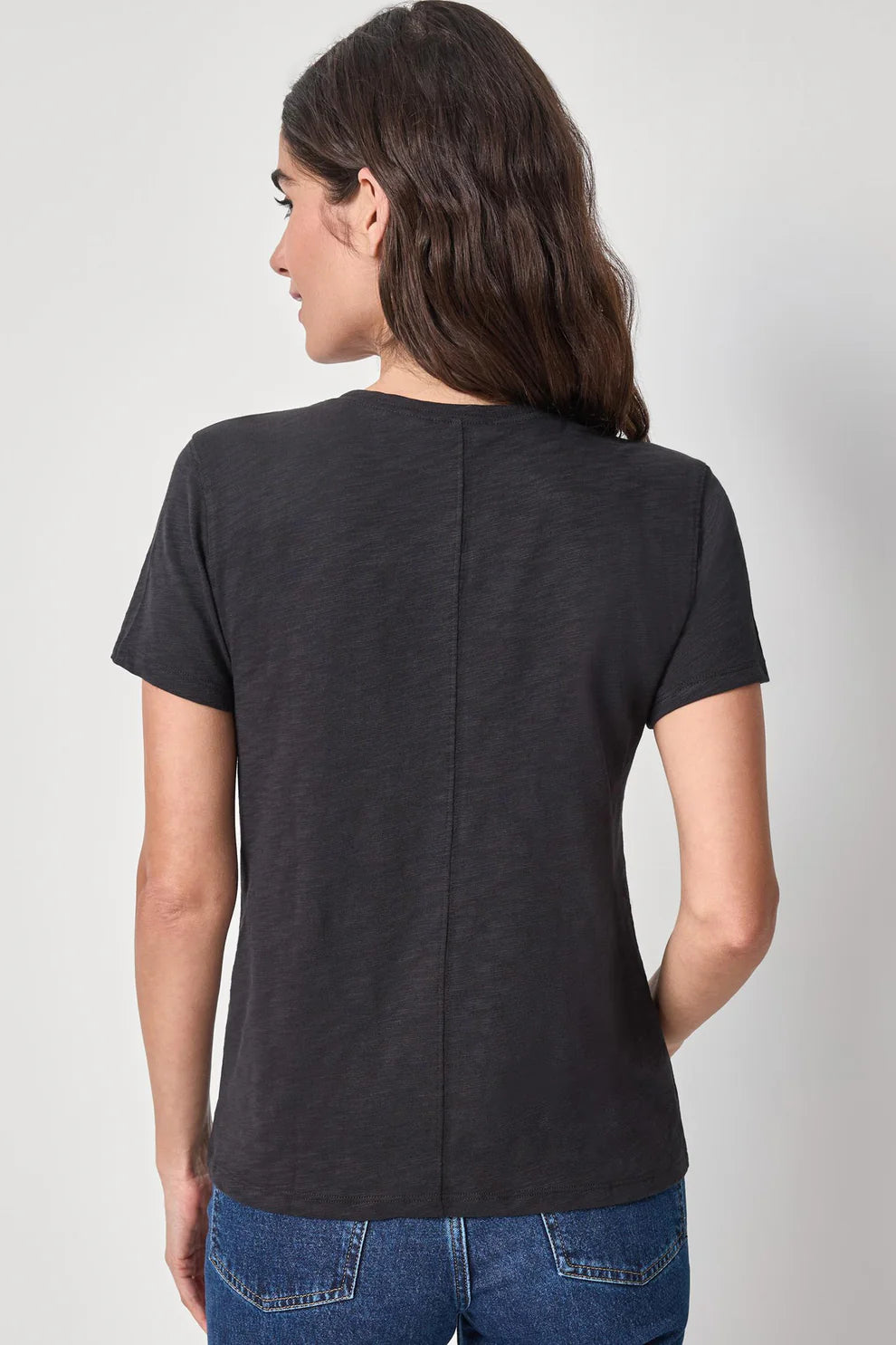 Short Sleeve Back Seam Crewneck