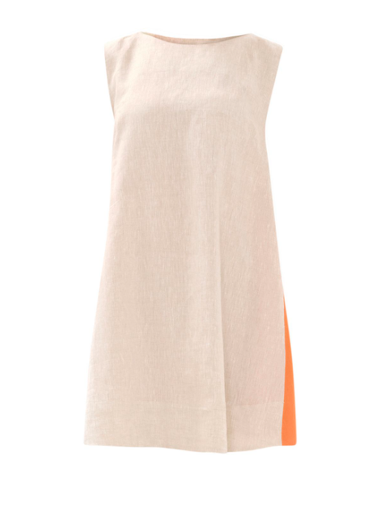 A Line Cami Linen Dress with Color Block Panels The Augusta Clothing Company A Line Cami Linen Dress with Color Block Panels The Augusta Clothing Company