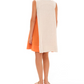 A Line Cami Linen Dress with Color Block Panels