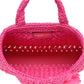 FUSCHIA POSITANO RAFFIA TOTE