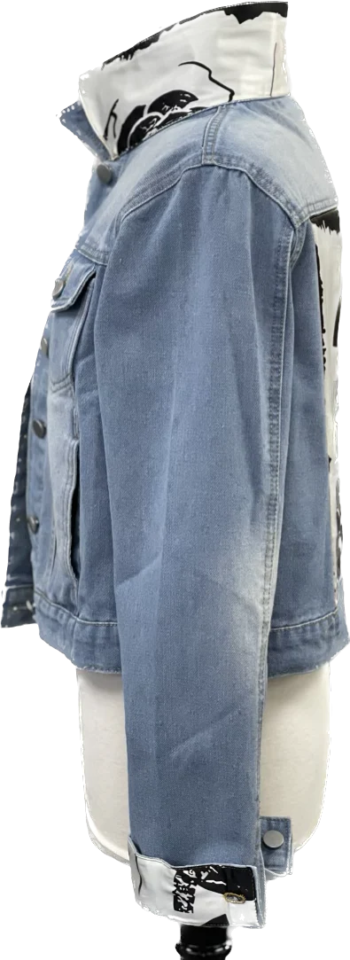 Carmen Black And White Denim Jacket