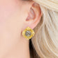 Mixed Metal Cameo Studs