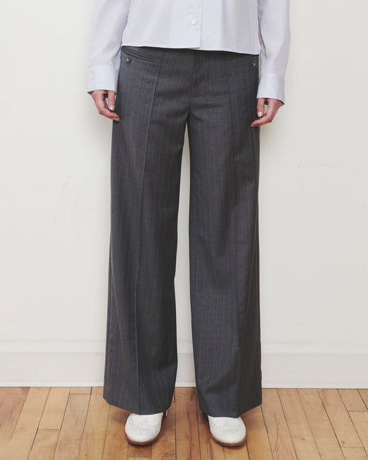 Avenue Pant - Grey Stripe