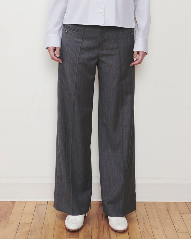 Avenue Pant - Grey Stripe