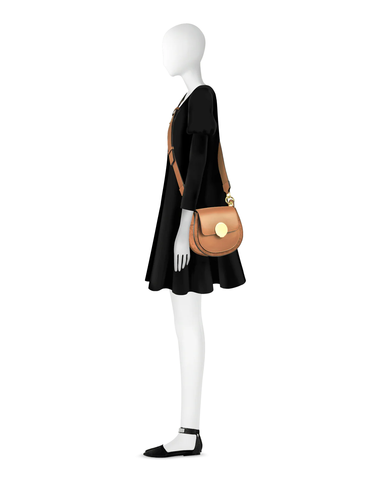 Cognac Yucca Suede Bag