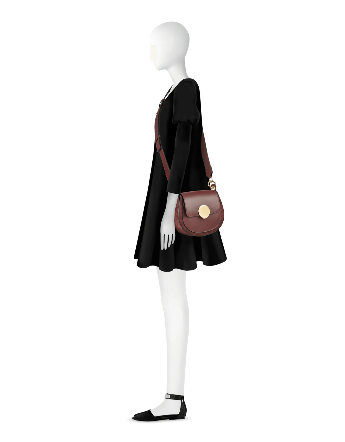 Burgundy Yucca Suede Bag