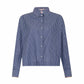 Ink Blue Echo Cropped Shirt