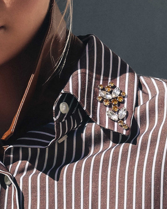 Huckleberry Echo Crystal Collar Shirt