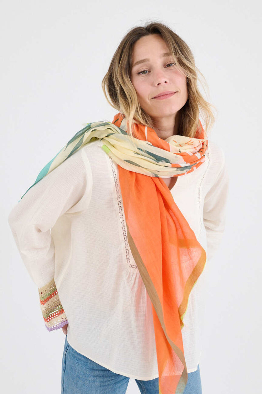Flam Scarf - Coral