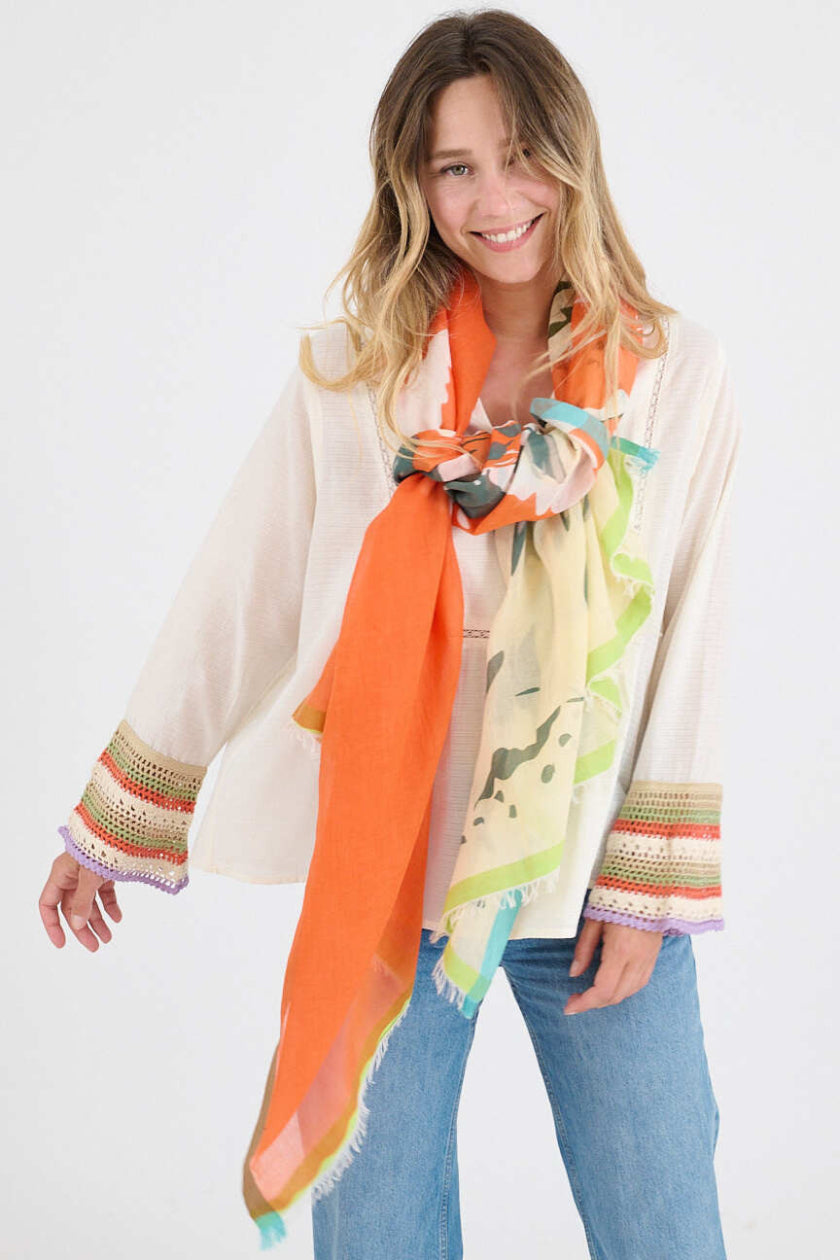 Flam Scarf - Coral