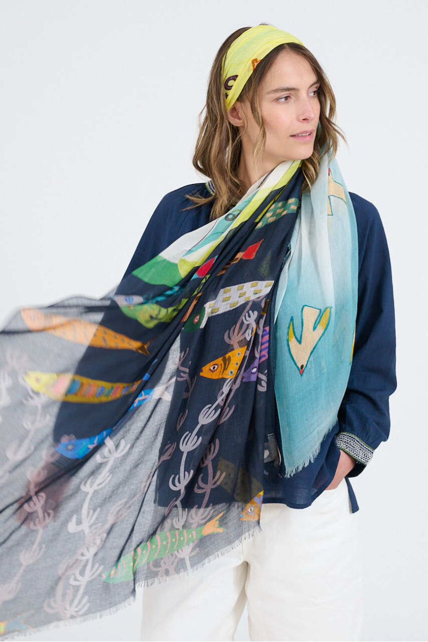 Gertrud Marine Scarf