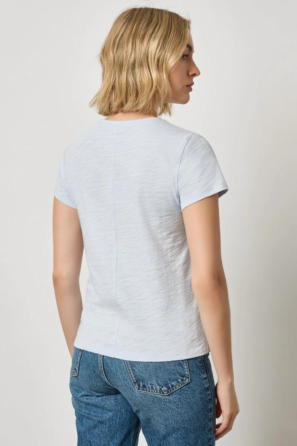 Short Sleeve Back Seam Crewneck