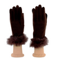 Gloves with Rabbit Fur Cuff