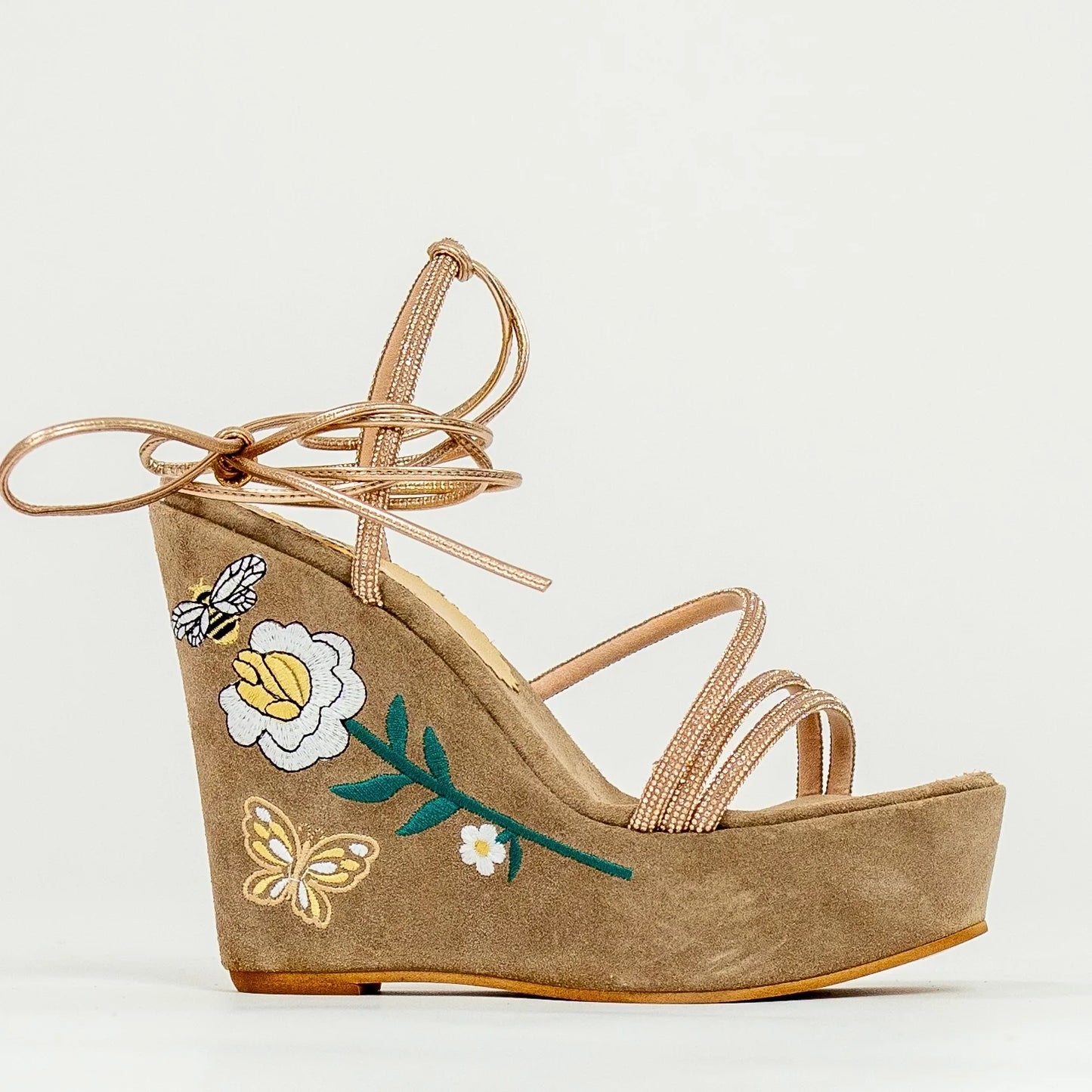 Lily Golden Jewels Suede Wedge