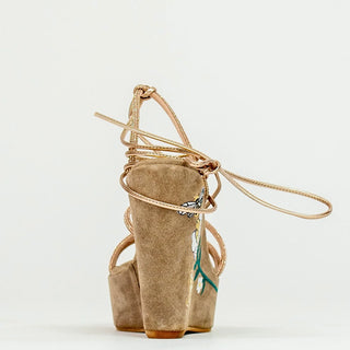 Lily Golden Jewels Suede Wedge