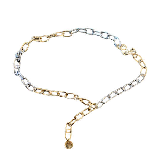 Finely Chain Gold And Silver Belt