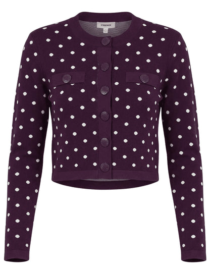 Polka Dot Kota Jacquard Cardigan