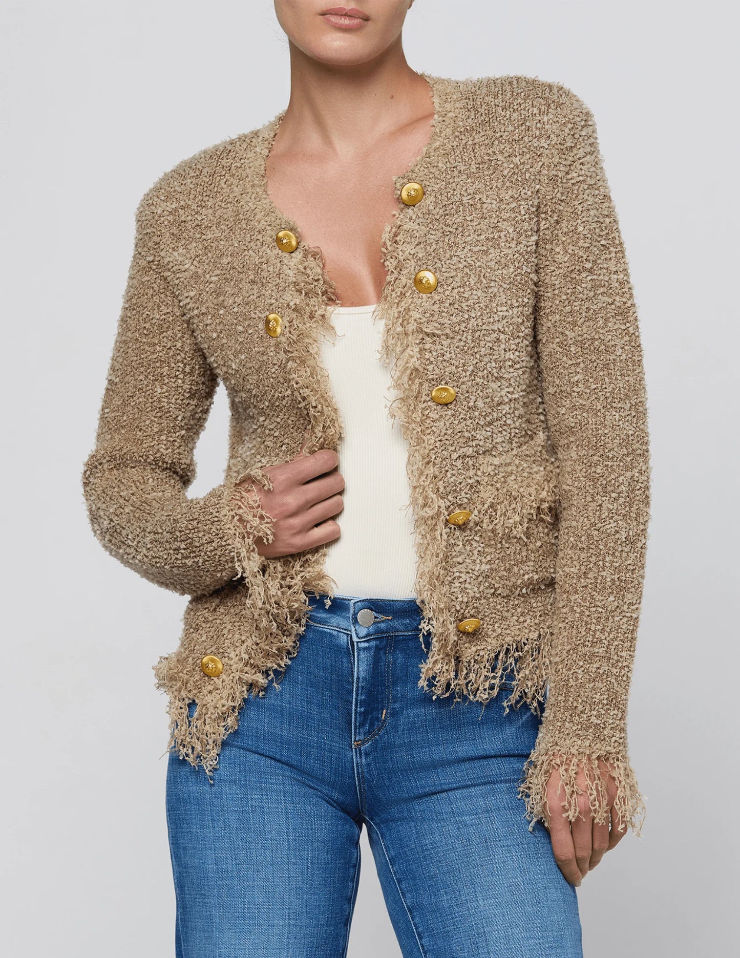 Mireille Fringe Knit Cardigan