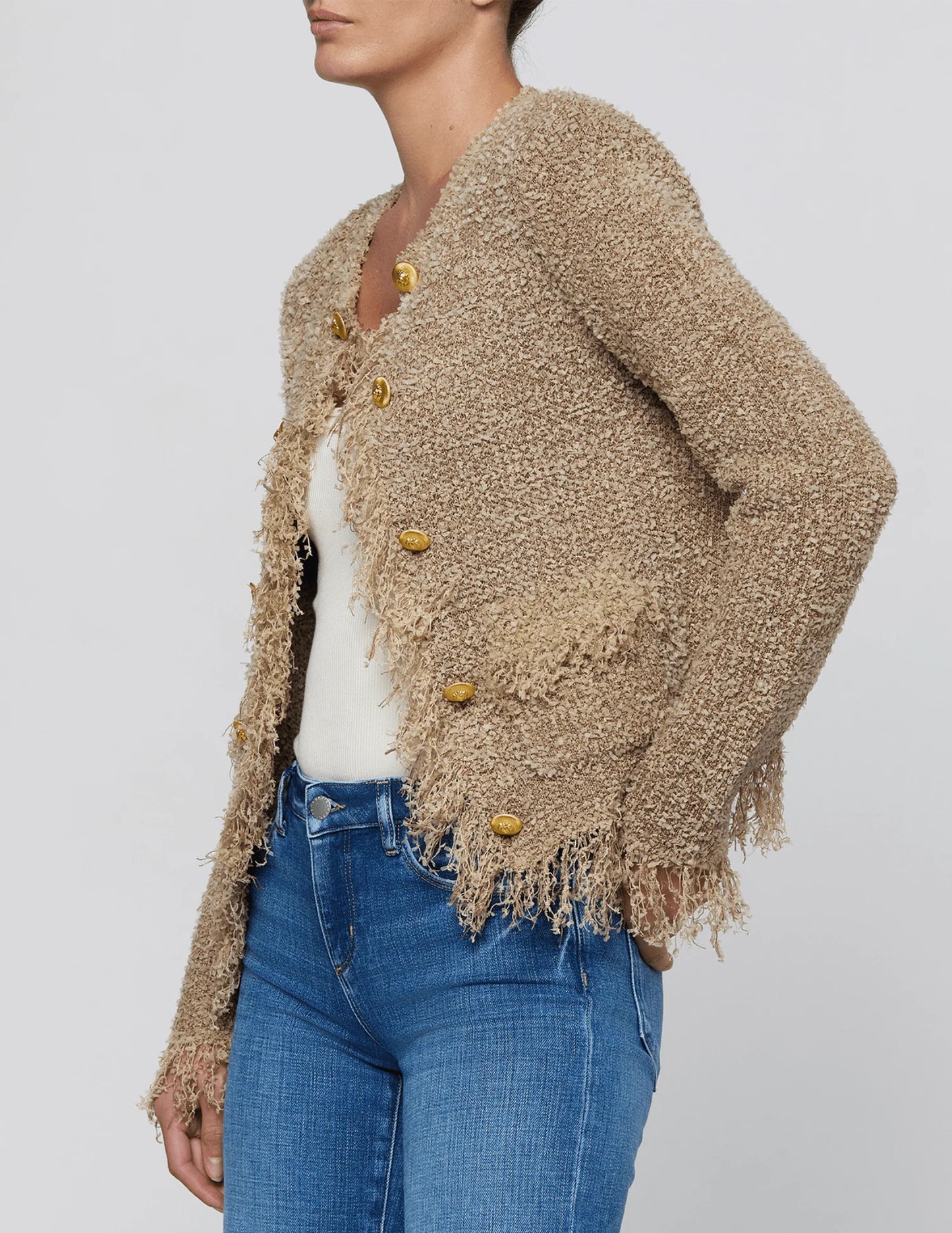 Mireille Fringe Knit Cardigan