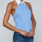Rina Collared Halter Top