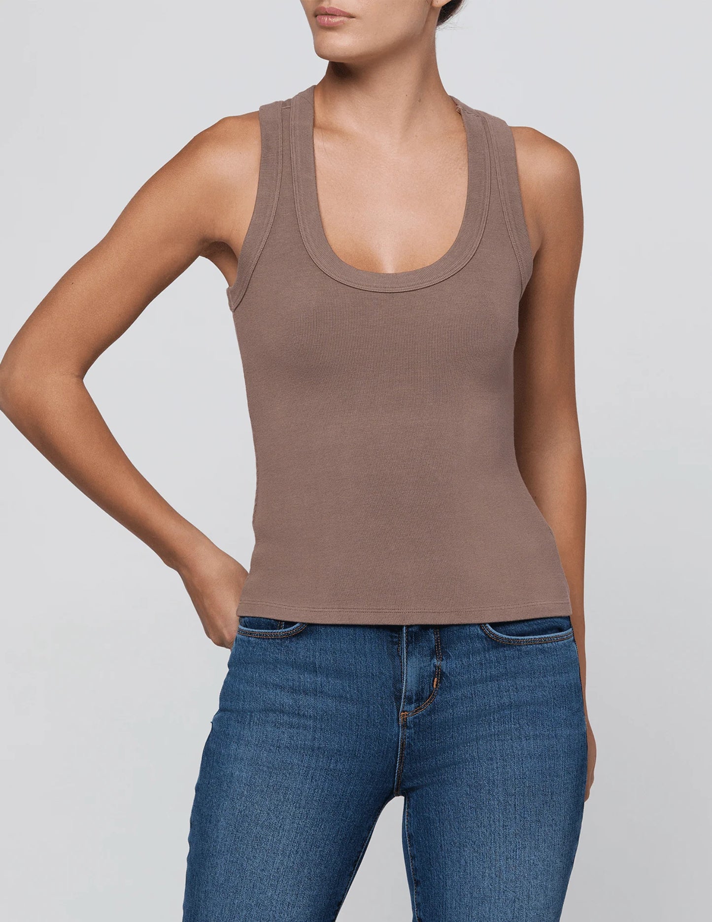 Shania Racerback Tank - Cardamom
