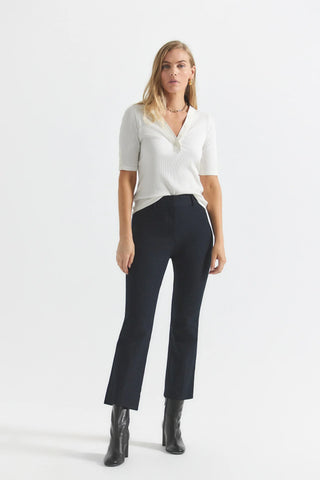 MIDNIGHT CROSBY CROP FLARE TROUSER
