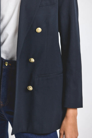 Walter Double Breasted Jacket Midnight