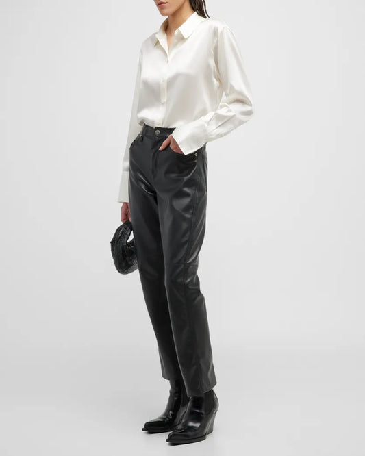 The Standard Silk Button-Front Shirt