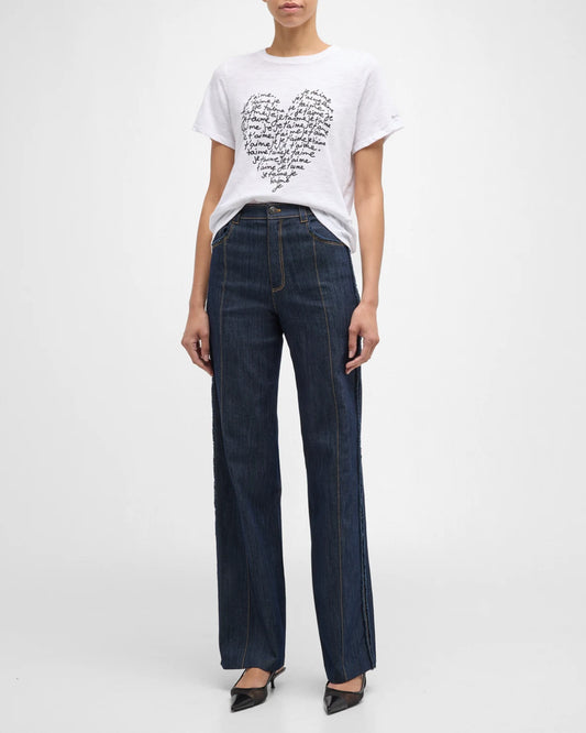 Je T'aime Heart Word Cloud Short-Sleeve T-Shirt