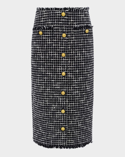 Tai Tweed Midi Skirt