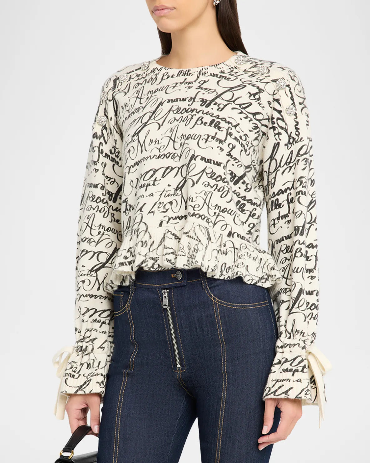Cropped Love Journal Sweater