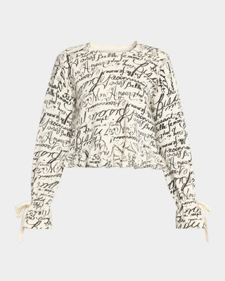 Cropped Love Journal Sweater