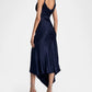 Midnight Blue Monique Twist Strap Midi Dress