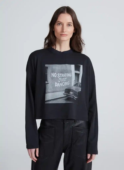 No Standing Just Dancing Cropped Long Sleeve