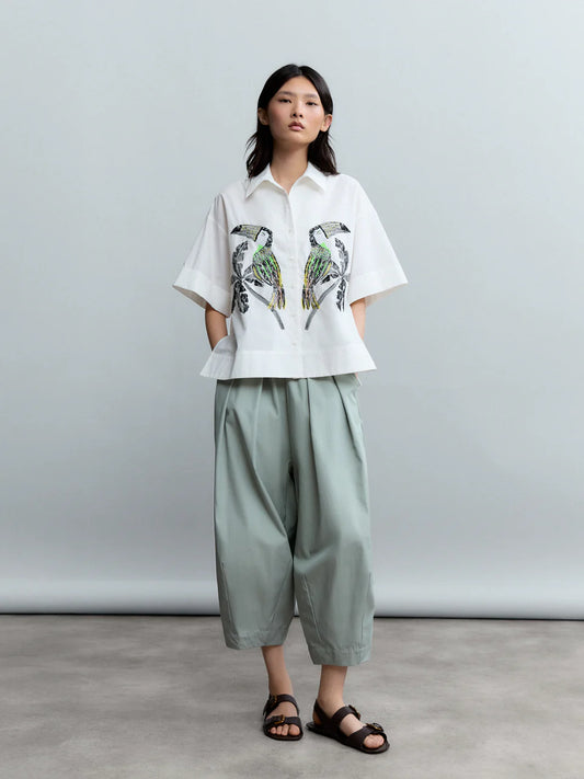 EMBROIDERED TOUCAN BLOUSE