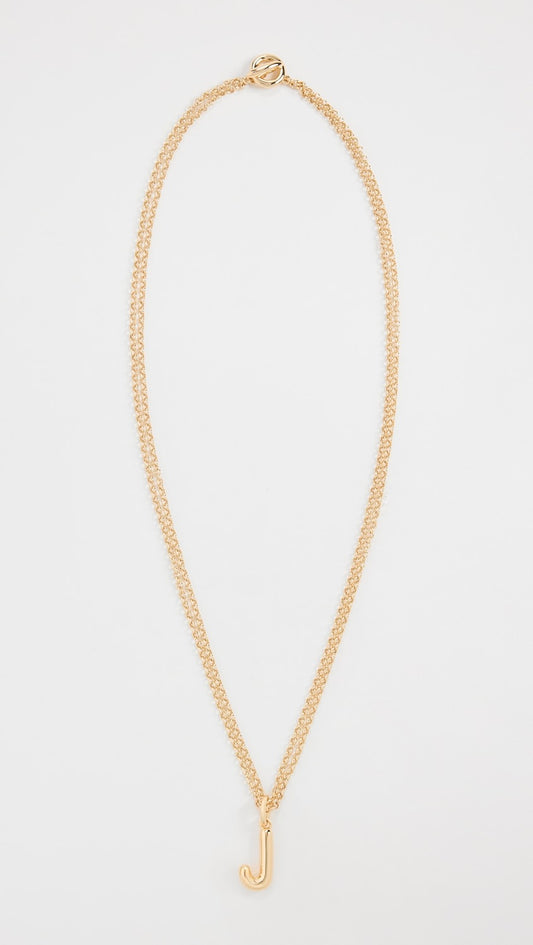 Itsy Bitsy Initial Charm Necklace- J