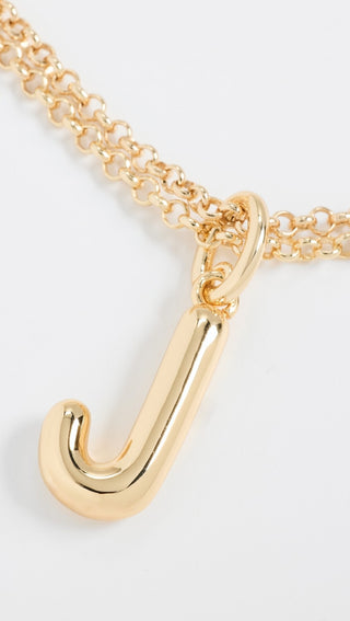 Itsy Bitsy Initial Charm Necklace- J