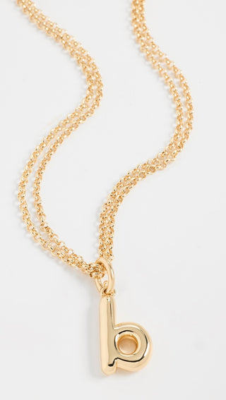 Itsy Bitsy Initial Charm Necklace- B