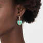 Semi Heart and Cab Charm Earrings