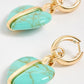 Semi Heart and Cab Charm Earrings