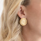 Round Gold Greek Faces Earrings