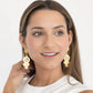 Gold Round 3 Circled Drop Earrings