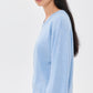 Blue V Neck Long Sleeve Sweater