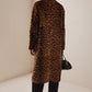 Leopard Print Davelle Shearling Coat