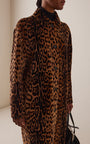 Leopard Print Davelle Shearling Coat