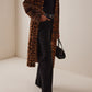 Leopard Print Davelle Shearling Coat